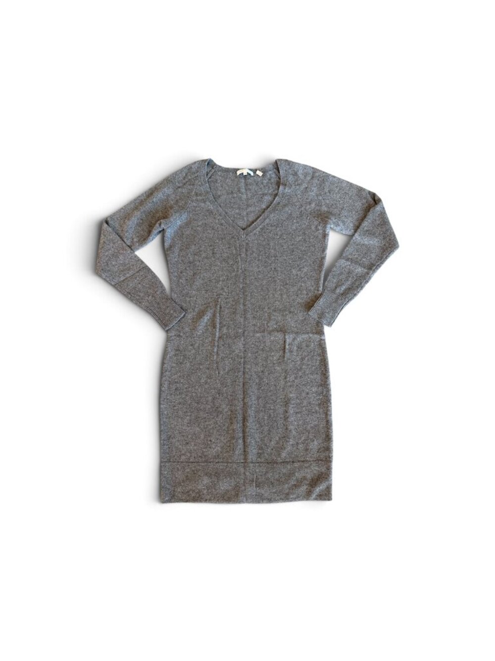 Vince 100% Cashmere Gray Sweater Dress Long Sleeve Women's XS